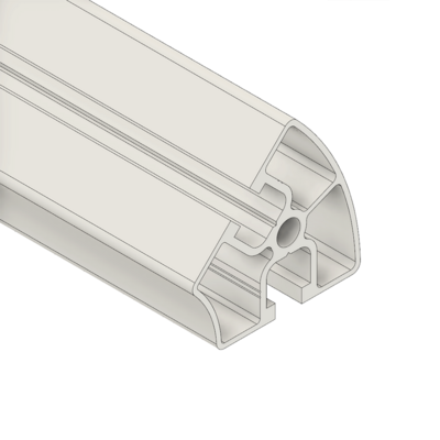 MODULAR SOLUTIONS EXTRUDED PROFILE<br>45MM X 45MM 45DEG ROUND, CUT TO THE LENGTH OF 1000 MM